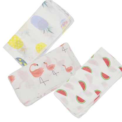 5-Pack Cartoon Cotton Gauze Baby Towel Set