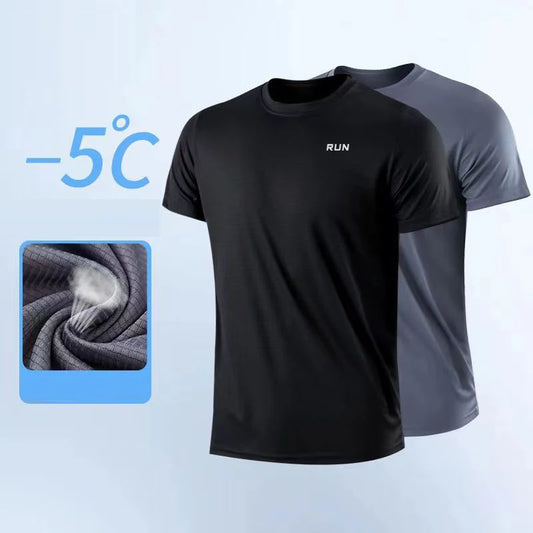 T-shirt de sport à manches courtes et séchage rapide pour hommes