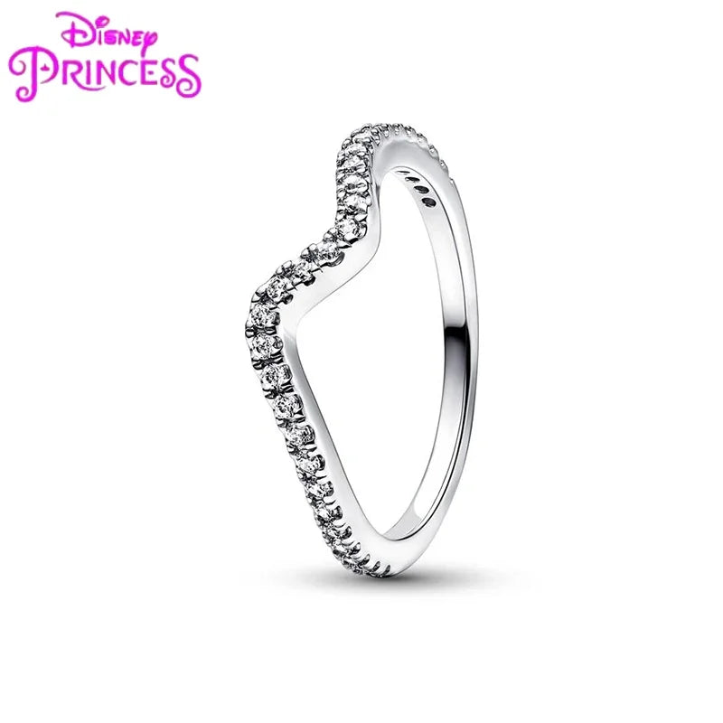 Princess Tiara Crown Ring in 925 Silver