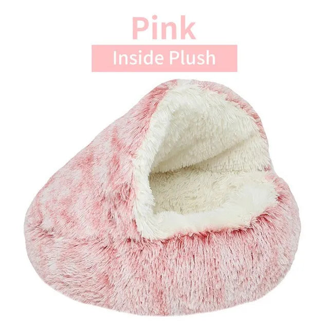 Soft Plush Pet Bed with Cover Round - Pet Mattress