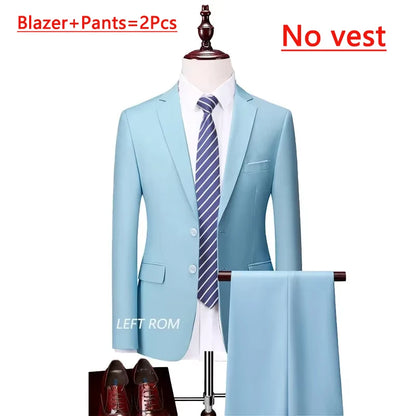 Lässiger dreiteiliger Hochzeitsanzug für Herren