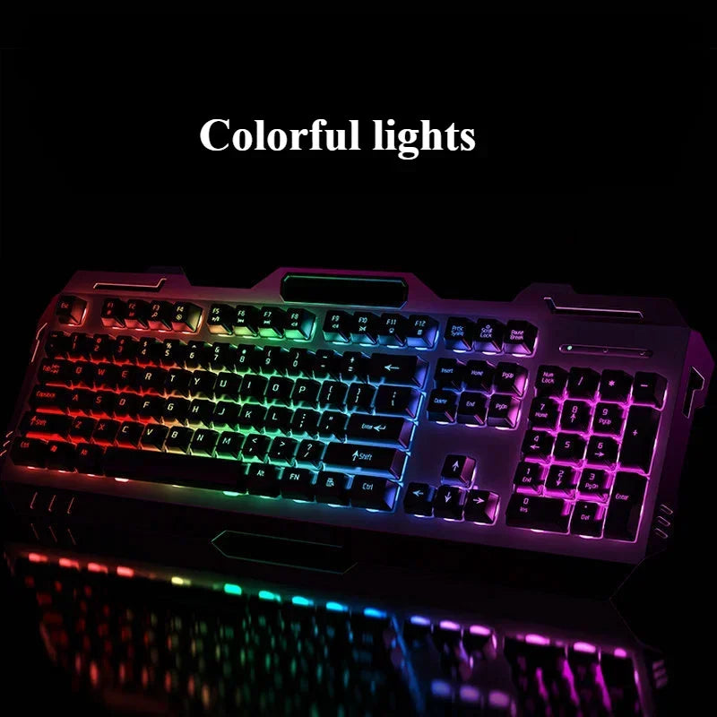 RGB Backlit Mechanical Gaming Keyboard 104 Keys Wired Waterproof