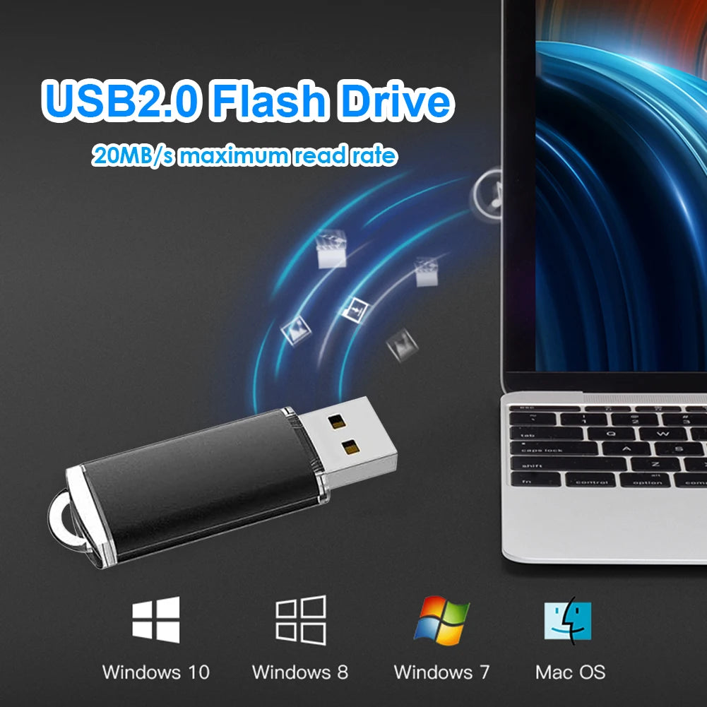 Clé USB 2.0 haute vitesse en alliage de zinc - Capuchon transparent