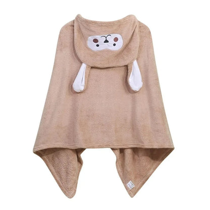 Serviette de bain pour bébé animal de dessin animé - Absorbante et douce