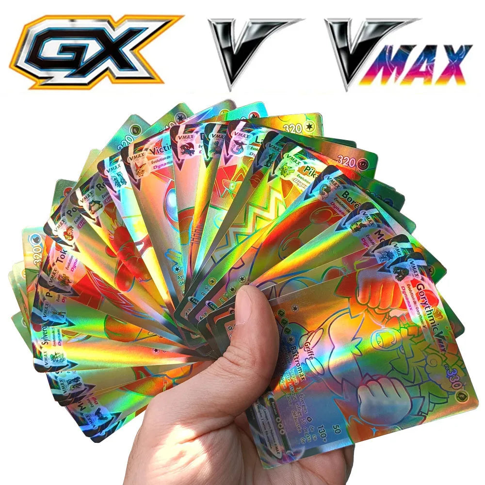 Lot de 50 cartes à collectionner Pokémon GX VMAX pour jeu de combat pour enfants