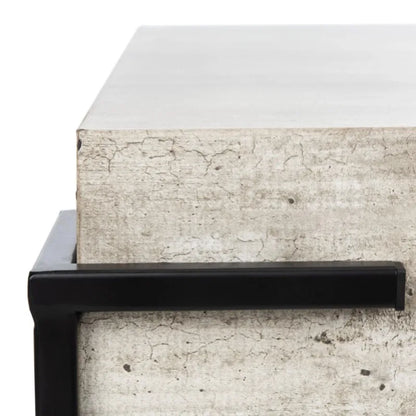 Retro Square Coffee Table - Grey/Black