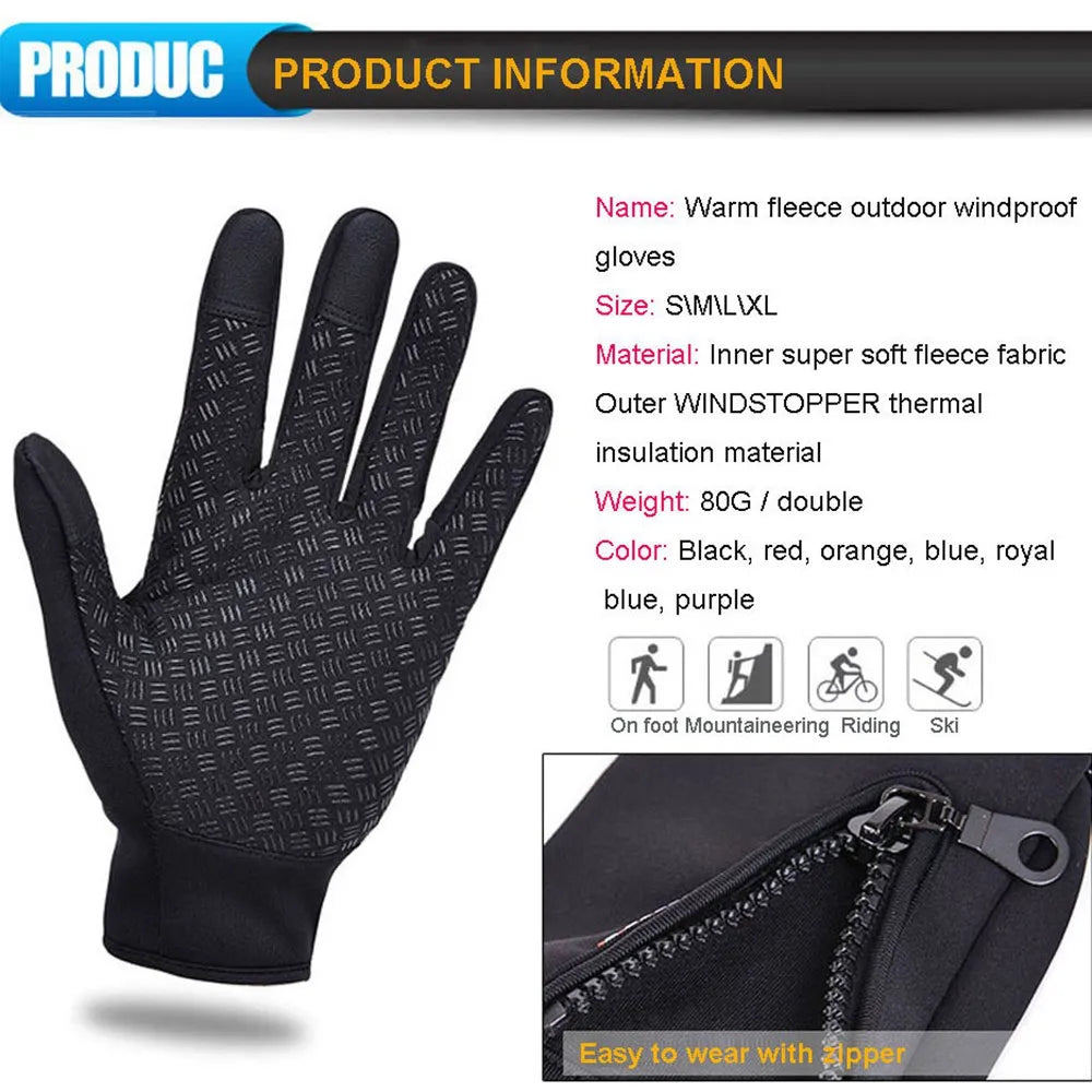 Non-Slip Touchscreen Winter Gloves – Waterproof