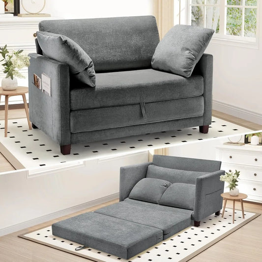 Ensemble causeuse et chaise longue grise