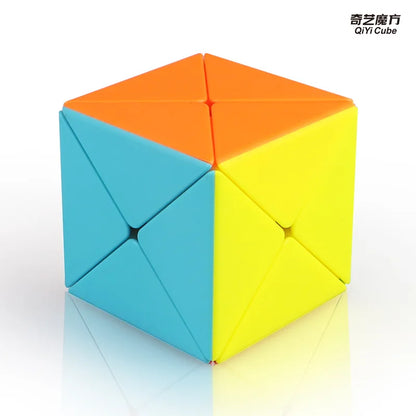 QiYi Dino Cube 3X3 Magic Speed ​​Cube - Jouet de puzzle professionnel sans autocollant pour enfants