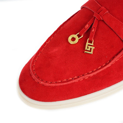 Women Loafers Sheepskin Suede Summer Walk Shoes Women Spring Autumn Fashion Casual Metal Decor Flat Shoes Slip On Cozy Flats