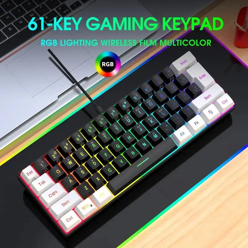 Mini clavier de jeu étanche rétroéclairé RVB pour PC/Mac