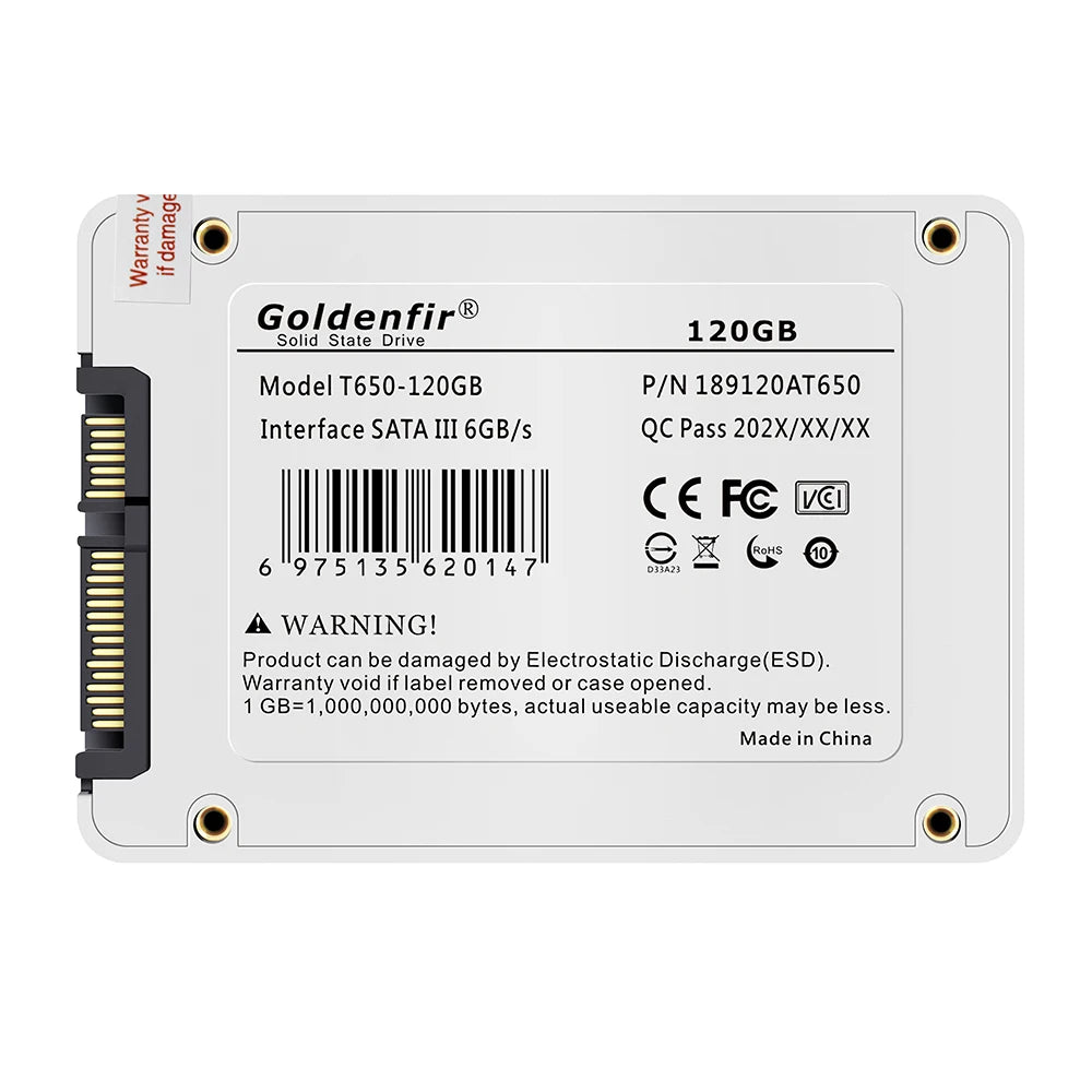Reliable Internal Storage Goldenfir SSD Drive
