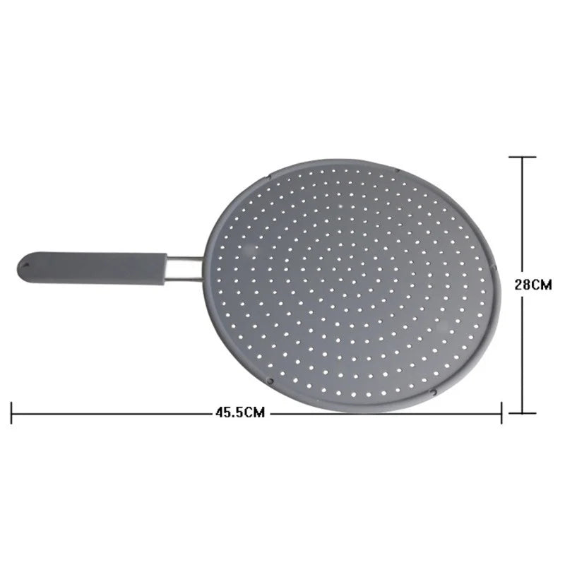 Silicone Handle Kitchen Splash Screen Heat-resistant Oil Filter Pot
