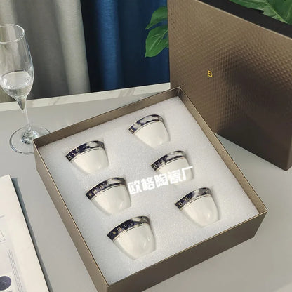 Ensemble de tasses à expresso en céramique 6 pièces