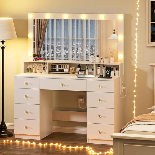Bureau de vanité moderne blanc
