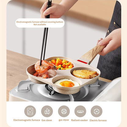 4-Hole Non-Stick Frying Pan