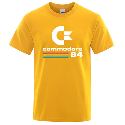 Commodore 64 Herren-Sommer-T-Shirt mit Retro-Print