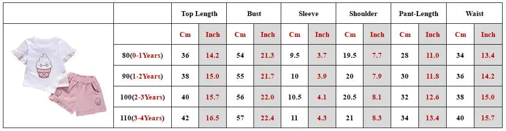 Sommer-Baby-Kleidungssets mit süßem Aufdruck