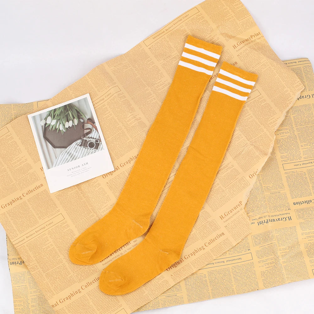 Bowknot Thigh-High Opaque Stretchy Long Stockings