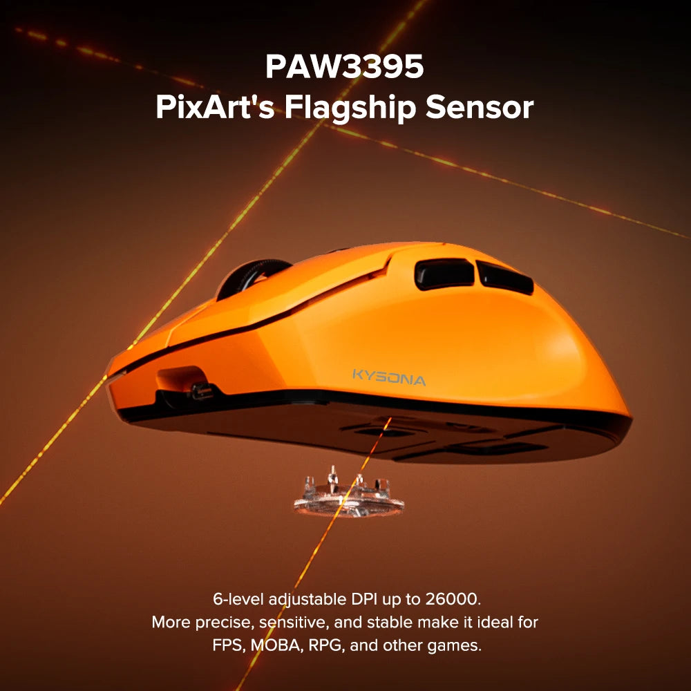 Souris de jeu sans fil pour les grandes mains