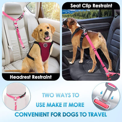 3in1 Dog Car Seat Belt & Restraint