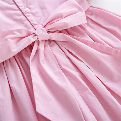 Robe d’anniversaire princesse rose faite à la main