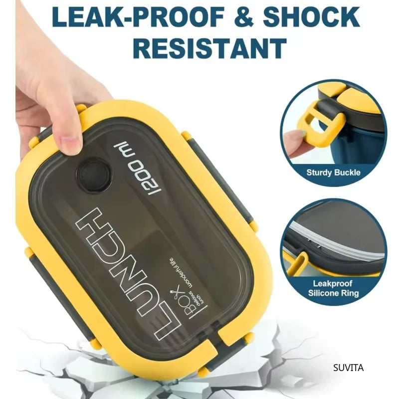 Boîte à lunch double couche avec cuillère