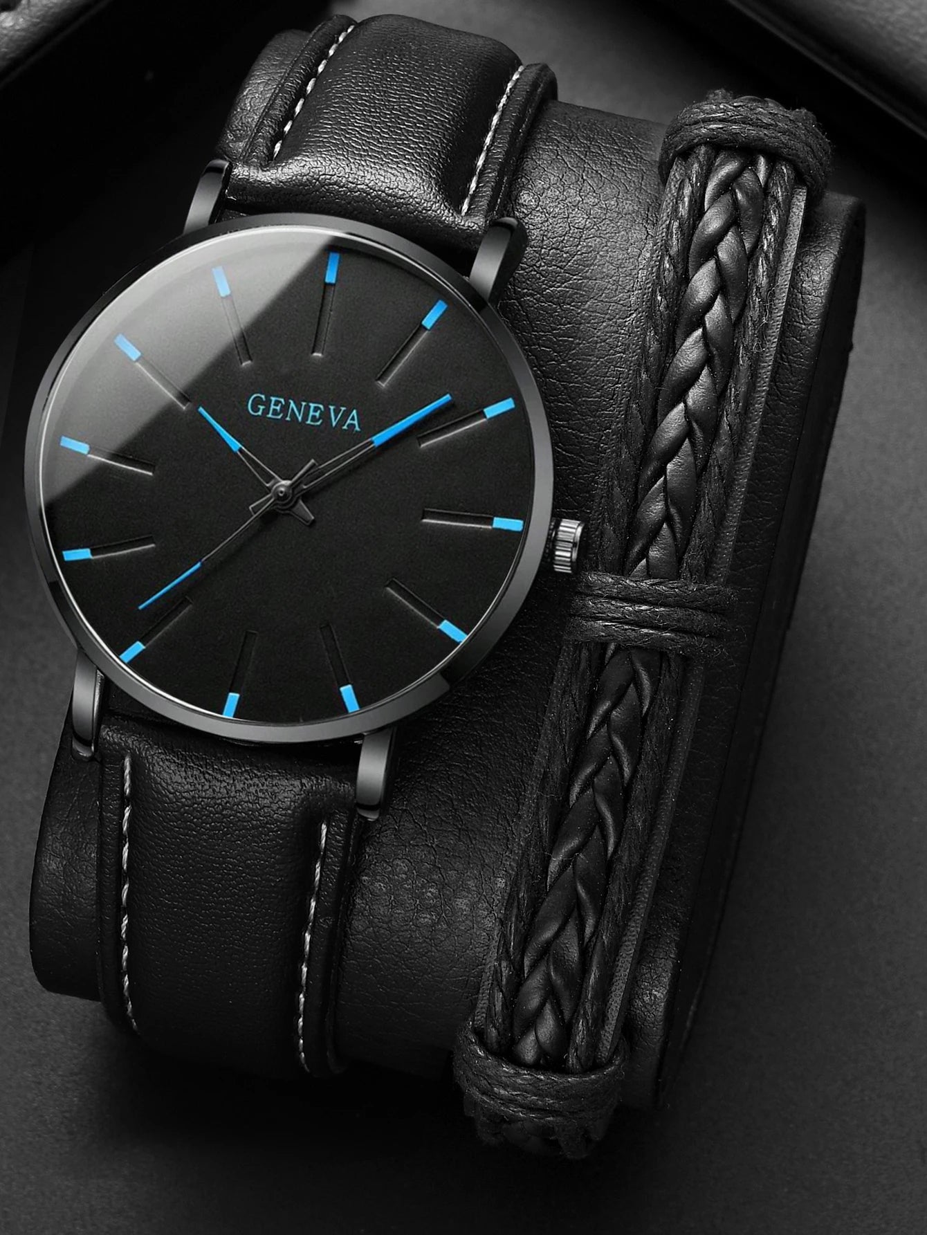 Minimalist Ultra Thin Men's Watch Set