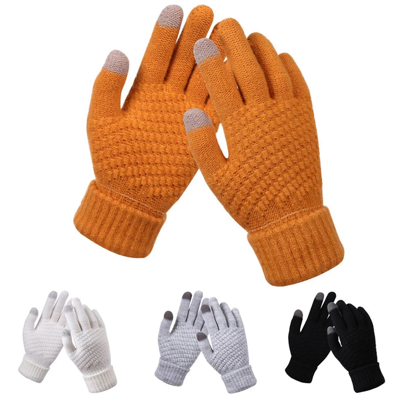 Winter Warm Knit Gloves – Touchscreen Compatible