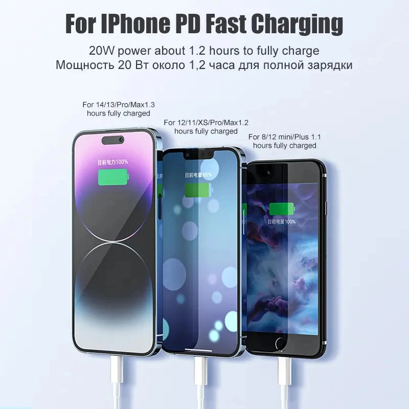 20W PD Fast Charge USB-C to Lightning Cable for iPhone