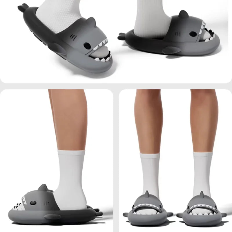 Shark-Hausschuhe, rutschfeste, einfarbige EVA-Schuhe