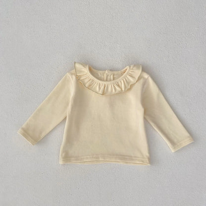 Baby Girls Buttoned T-Shirt for Winter