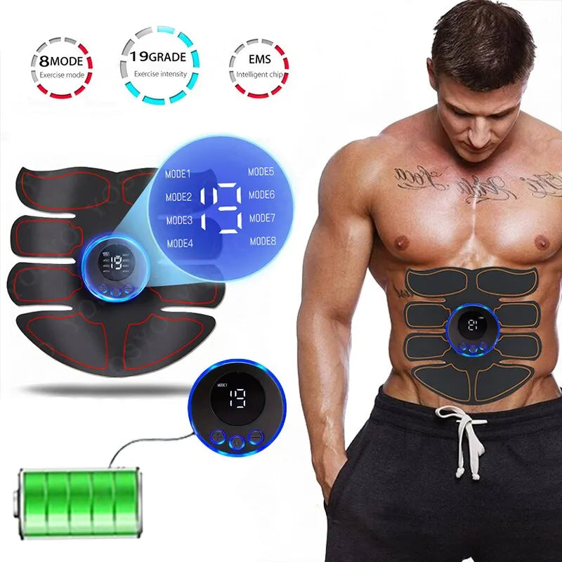 Stimulateur musculaire rechargeable par USB pour l'entraînement des abdominaux et des bras