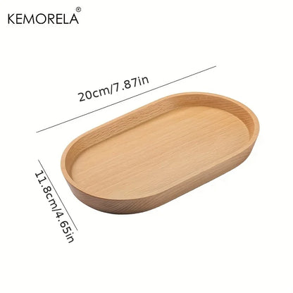 Japanese-Style Wooden Snack Plate for Tableware