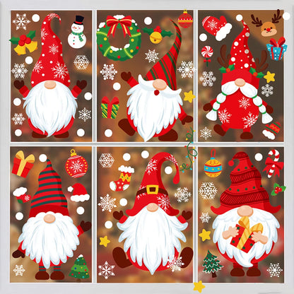 Christmas Wall Stickers Santa Claus Elk Decor