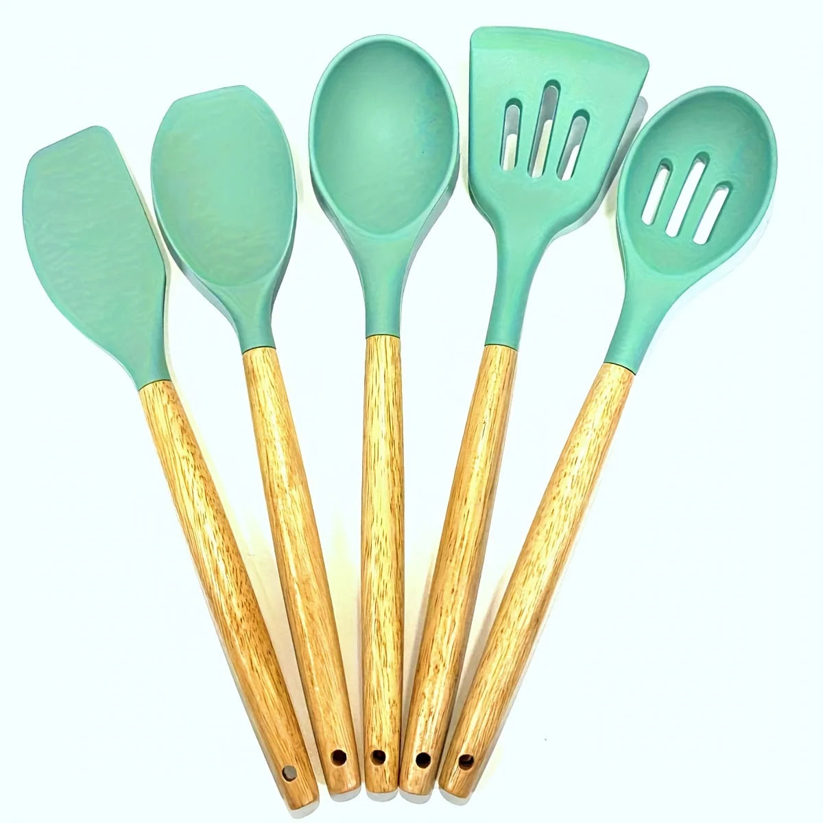 Wooden Handle Heat Resistant Kitchen Utensils Set