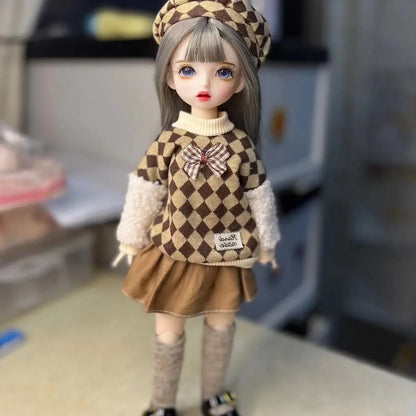 Poupée BJD 30 cm 1/6, ensemble complet avec 3 paires d'yeux – Jouet tendance et mignon pour filles
