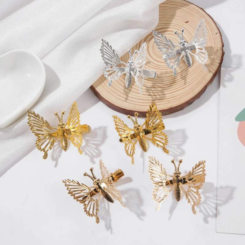 Golden Butterfly Hairpin Vintage Charm