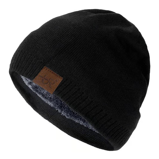 Unisex Knitted Winter Beanie – Warm Fur-Lined Outdoor Cap