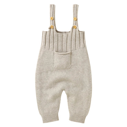 Heart-Shaped Sleeveless Knit Romper for Babies