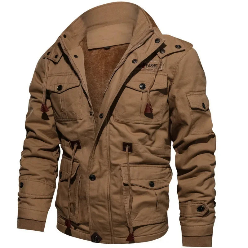 Vestes en coton de style militaire pour hommes – Parkas épais et chauds