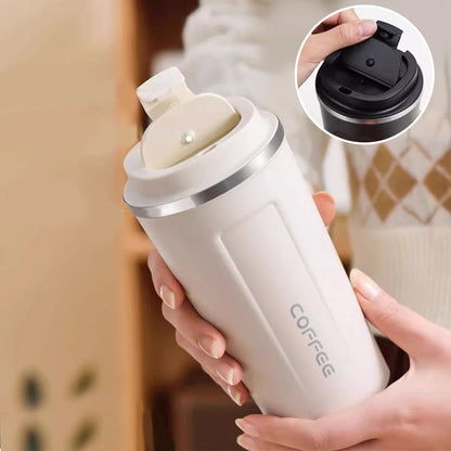 Bouteille isotherme en acier inoxydable de 510 ml – Bouteille de voyage isotherme à double paroi anti-fuite