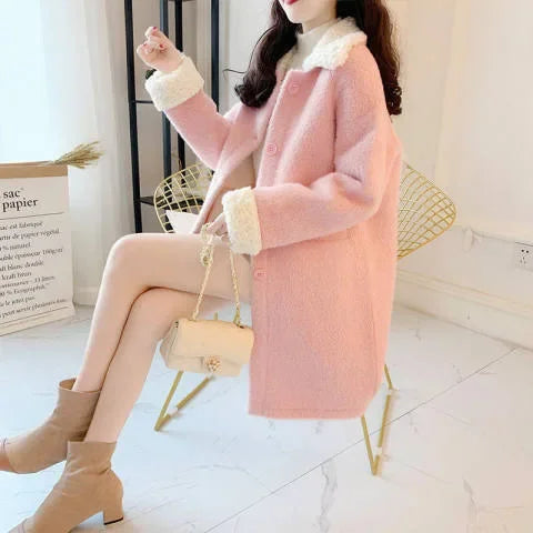 Korean Kids' Imitation Mink Velvet Coat