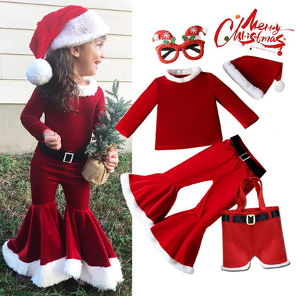 Kids Christmas Elf Costume Set