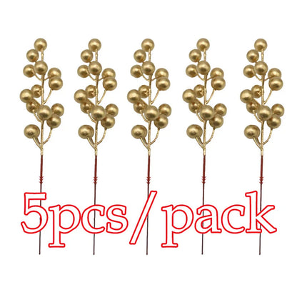 3-Color Artificial Berry Branches for Floral Wreaths