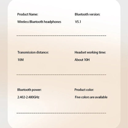 Casque Bluetooth sans fil P9 – Écouteurs de jeu et de sport antibruit avec micro Écouteurs Bluetooth sans fil