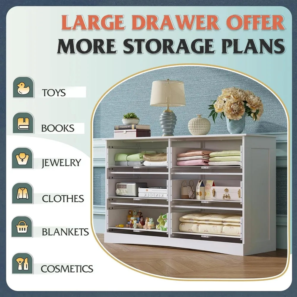 8-Drawer Dresser in Natural Finish