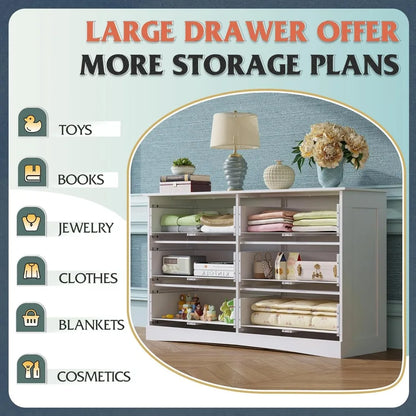 8-Drawer Dresser in Natural Finish