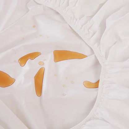 Waterproof Soft Skin Frosting Solid Color Mattress Cover Sheet – Bed Cap Dust Cover with Pillow Case & Pillow Core