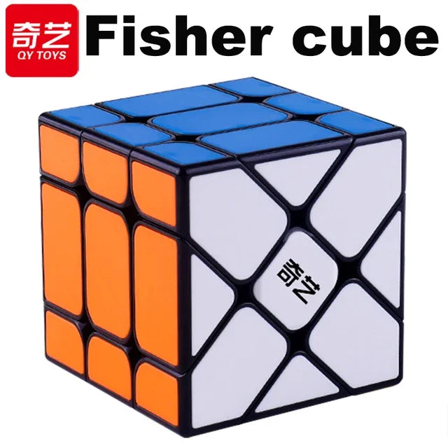 QiYi Dino Cube 3X3 Magic Speed ​​Cube - Jouet de puzzle professionnel sans autocollant pour enfants